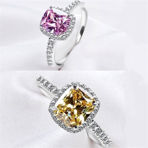 Sterling &Platinum Natural Gemstone White Sapphir - Picture 4 of 4